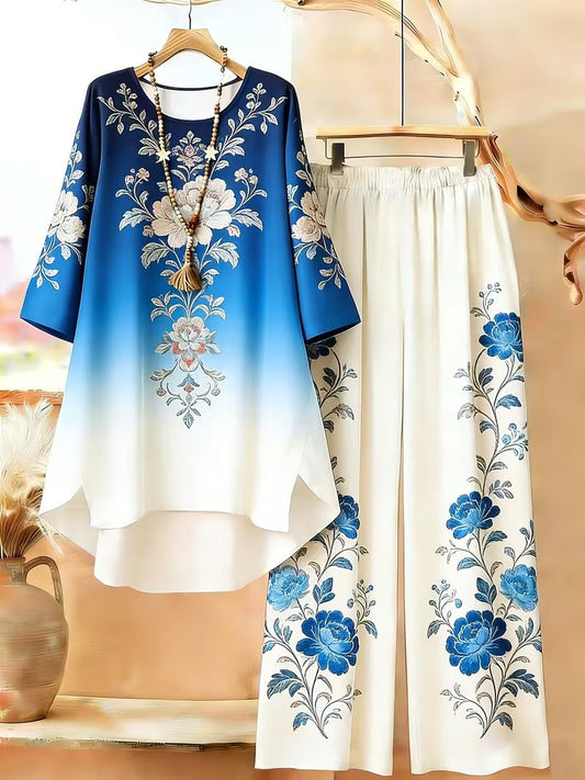 Retro Geometric Plus Size Co-Ord Set