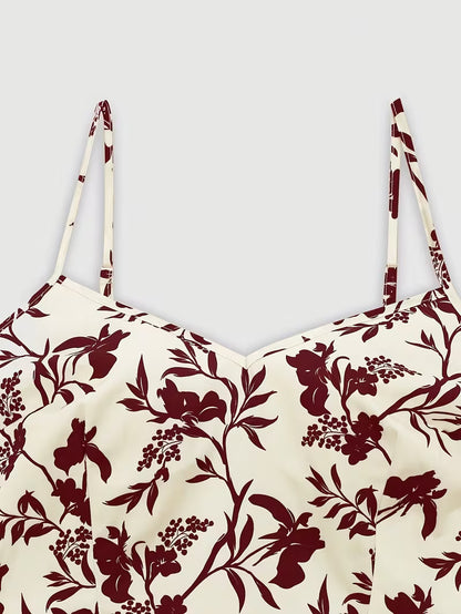 Women's New Summer Fashion Printed 2pcs Dress Set