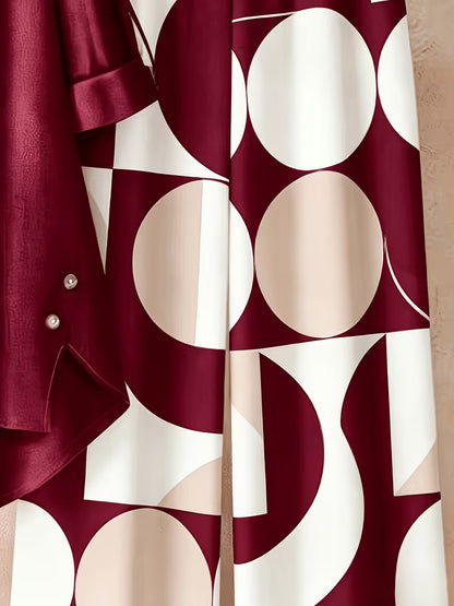 Women’s Relaxed Tunic & Printed Pants Set