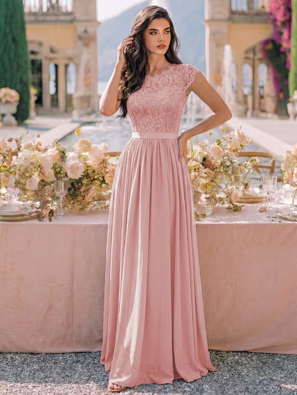 Women's Wedding Event Sequined Evening Gown