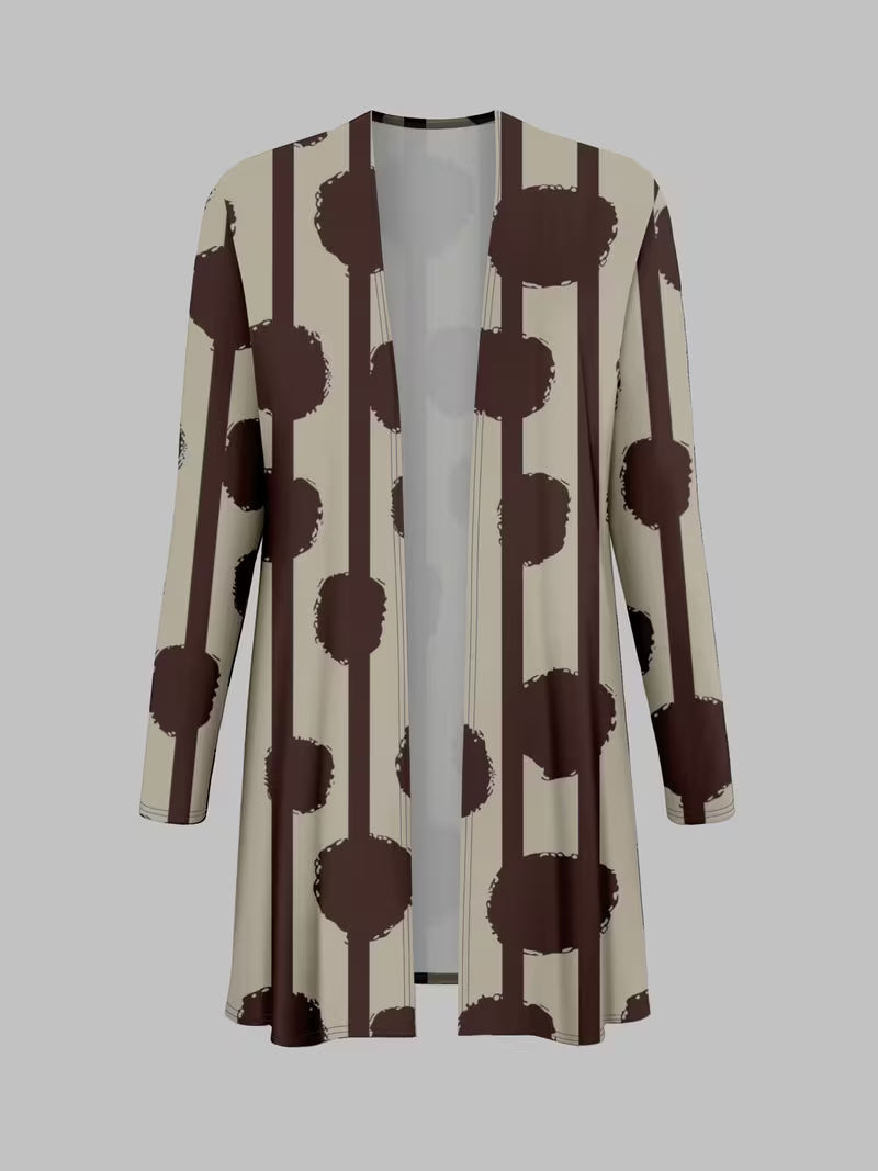 Women's 3-Piece Printed Co-Ord Set | Cardigan, Tank Top & Wide-Leg Pants