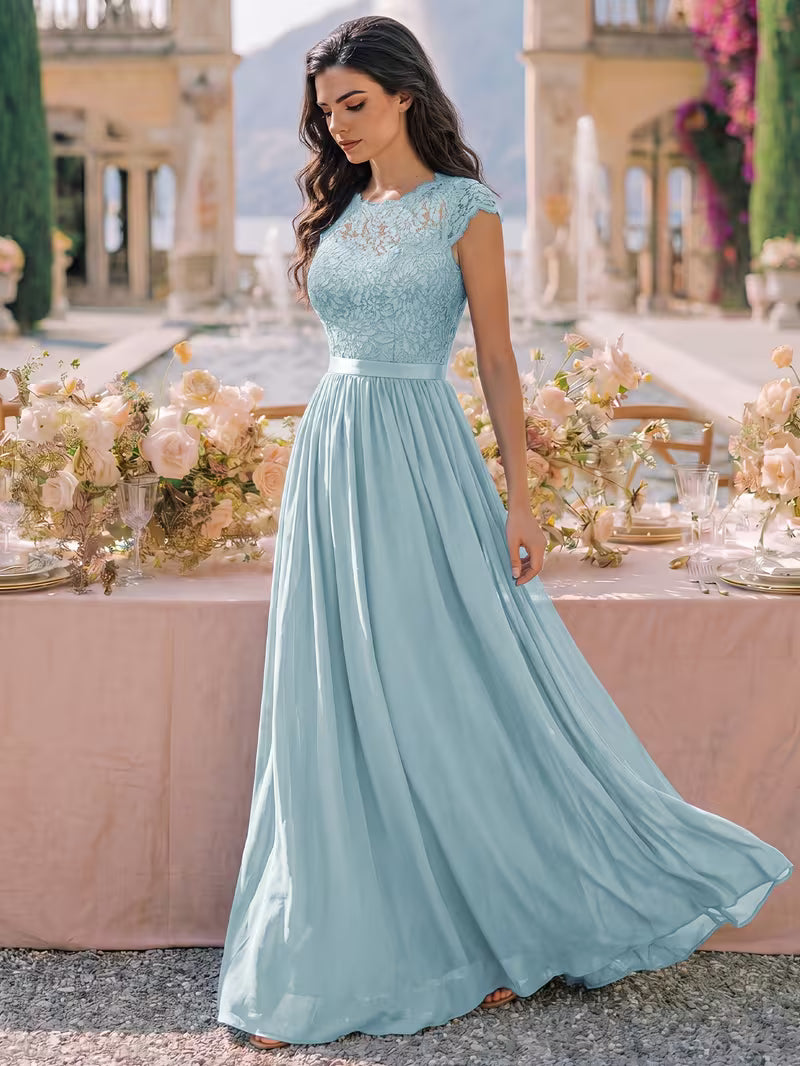 Women's Wedding Event Sequined Evening Gown