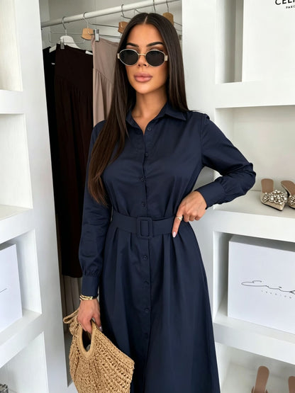 Women’s Elegant Utility Shirt Dress