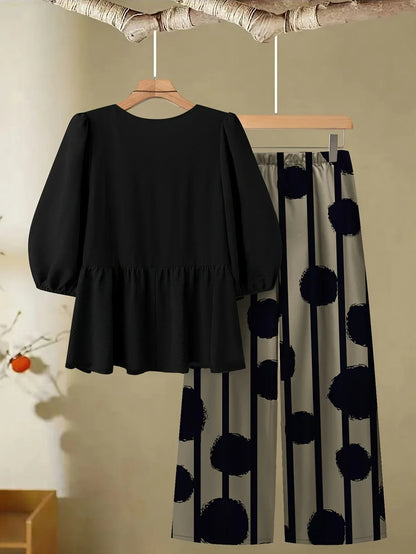 Chill Mode Co-Ord Set Half Sleeve T-shirt & Straight Leg Pant