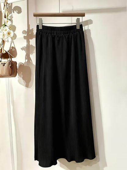 Rose Embroidery Top & Midi Skirt Set