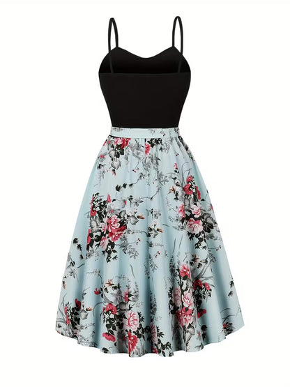 Midnight Bloom 2-Piece Midi Dress Set