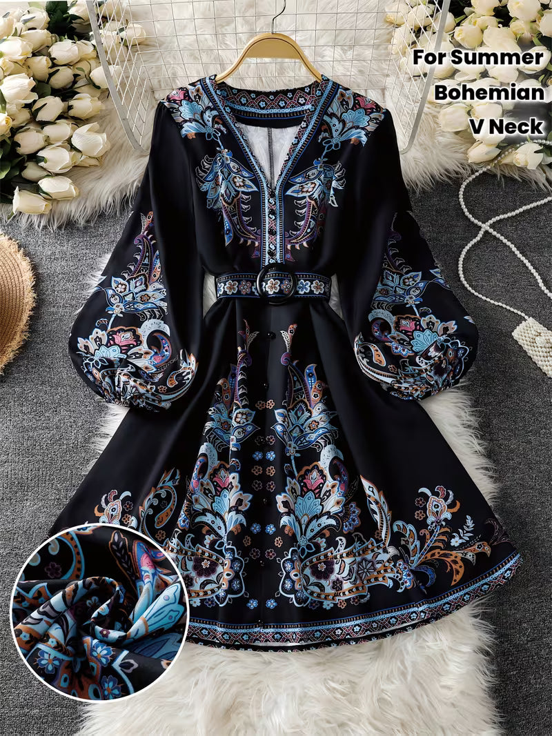 Women’s Floral Printed Flare Dress