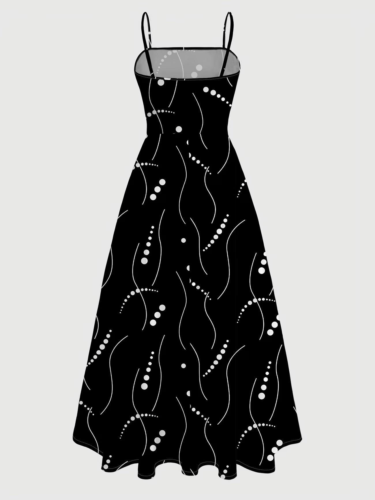 Elegant Wave Dot Printed Dress Set