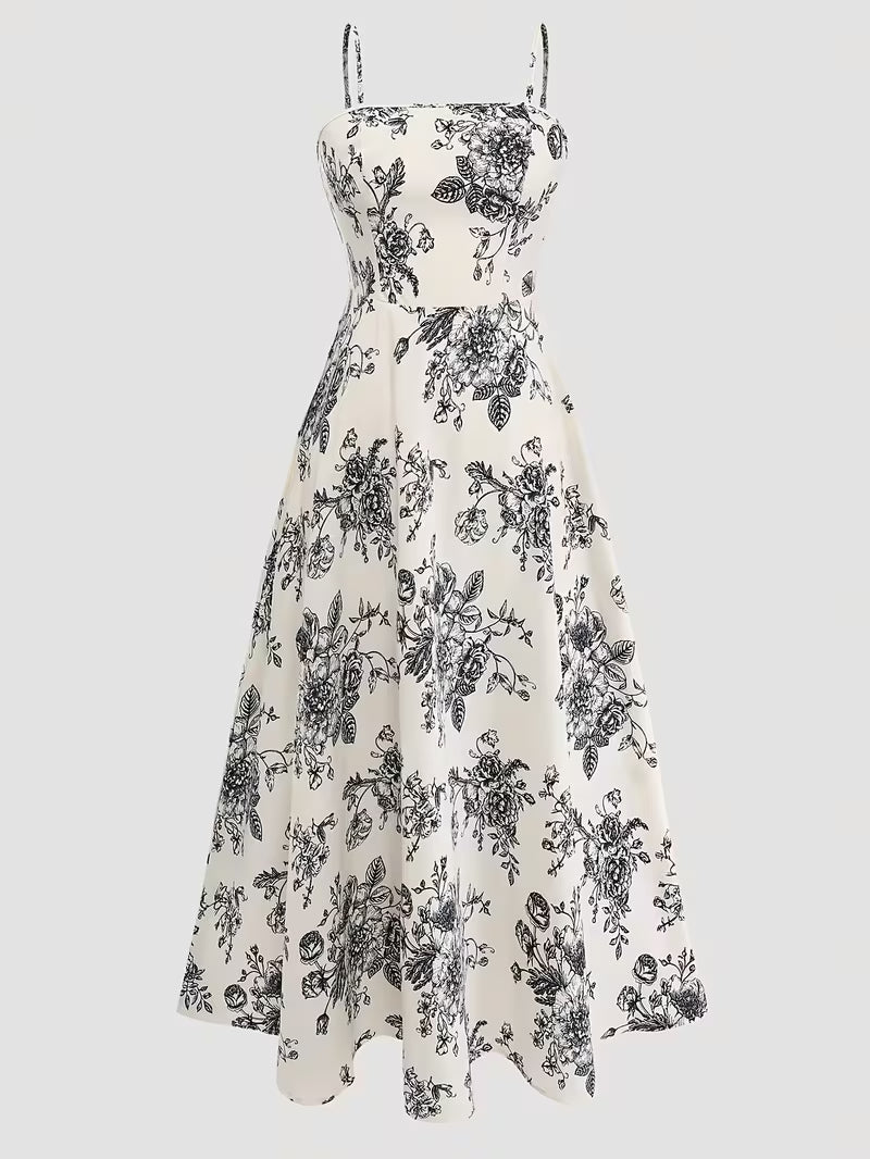 Women's New Summer Fashion Printed 2pcs Dress Set