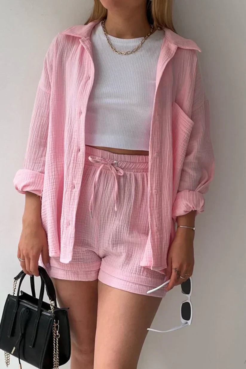 Muted Blush – Relaxed Cotton Twin Set