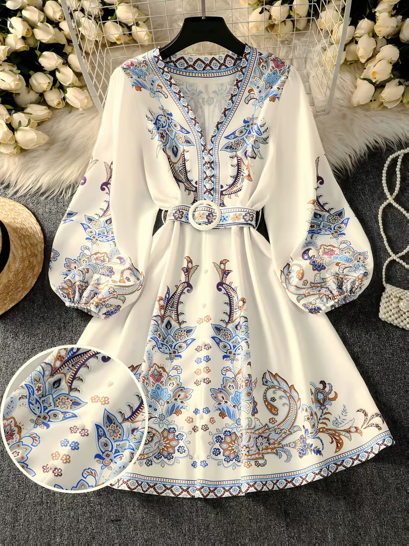 Women’s Floral Printed Flare Dress