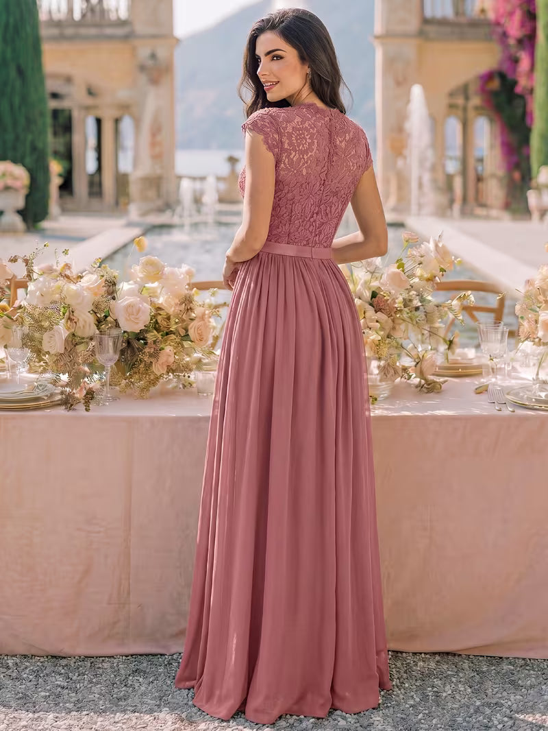 Women's Wedding Event Sequined Evening Gown