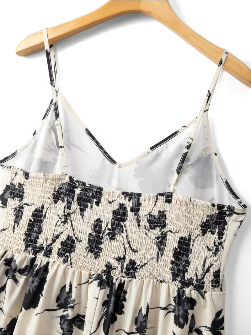 Women's New Summer Fashion Printed 2pcs Dress Set