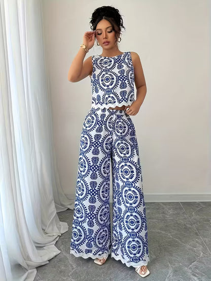 Women's Printed Relaxed Fit Outfit Set