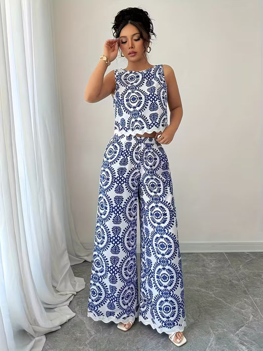Women's Printed Relaxed Fit Outfit Set