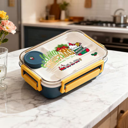 Portable 3-Layer Stainless Steel Lunch Box