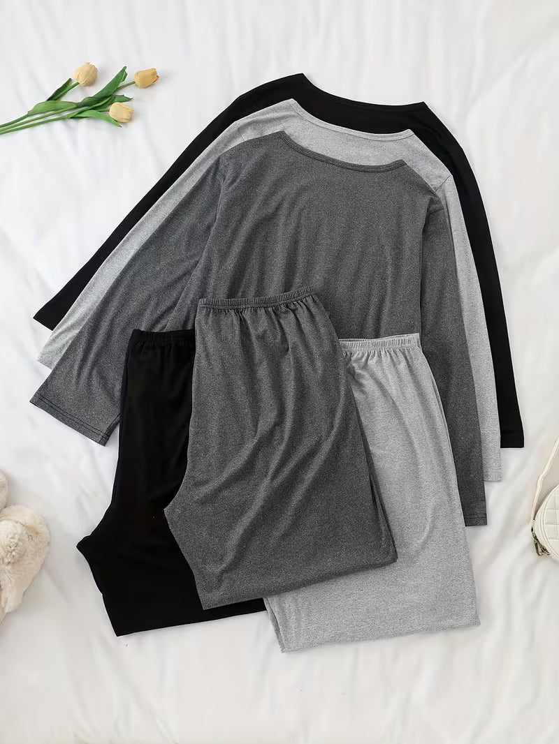 Women's Premium 3-Piece Casual Lounge Set (Pack of 3)