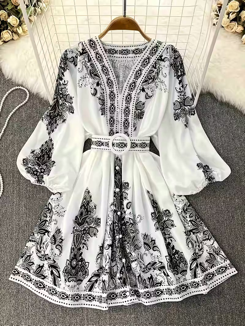 Women’s Floral Printed Flare Dress