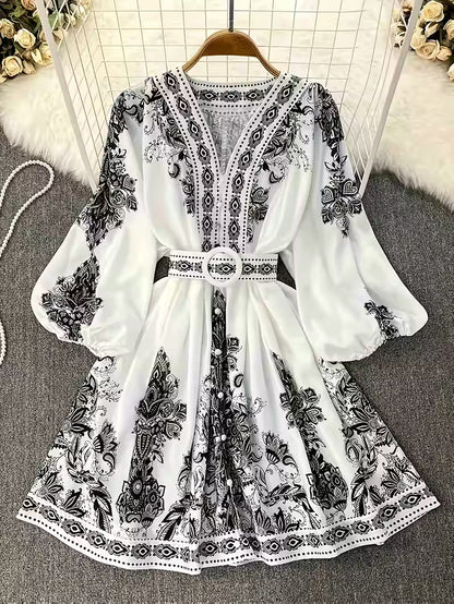 Women’s Floral Printed Flare Dress