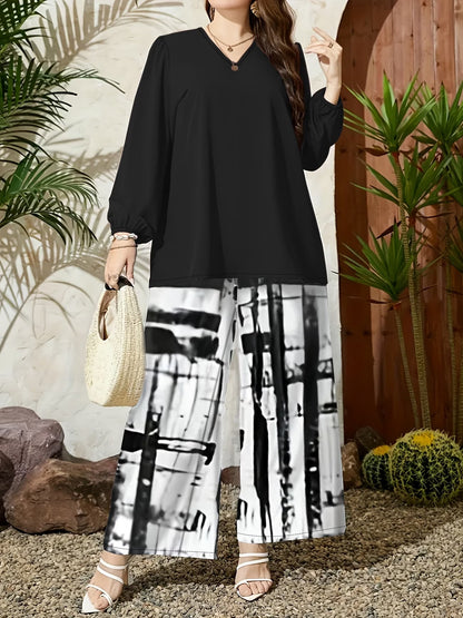 Floral Breeze Wide-Leg Set