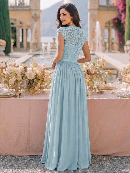 Women's Wedding Event Sequined Evening Gown