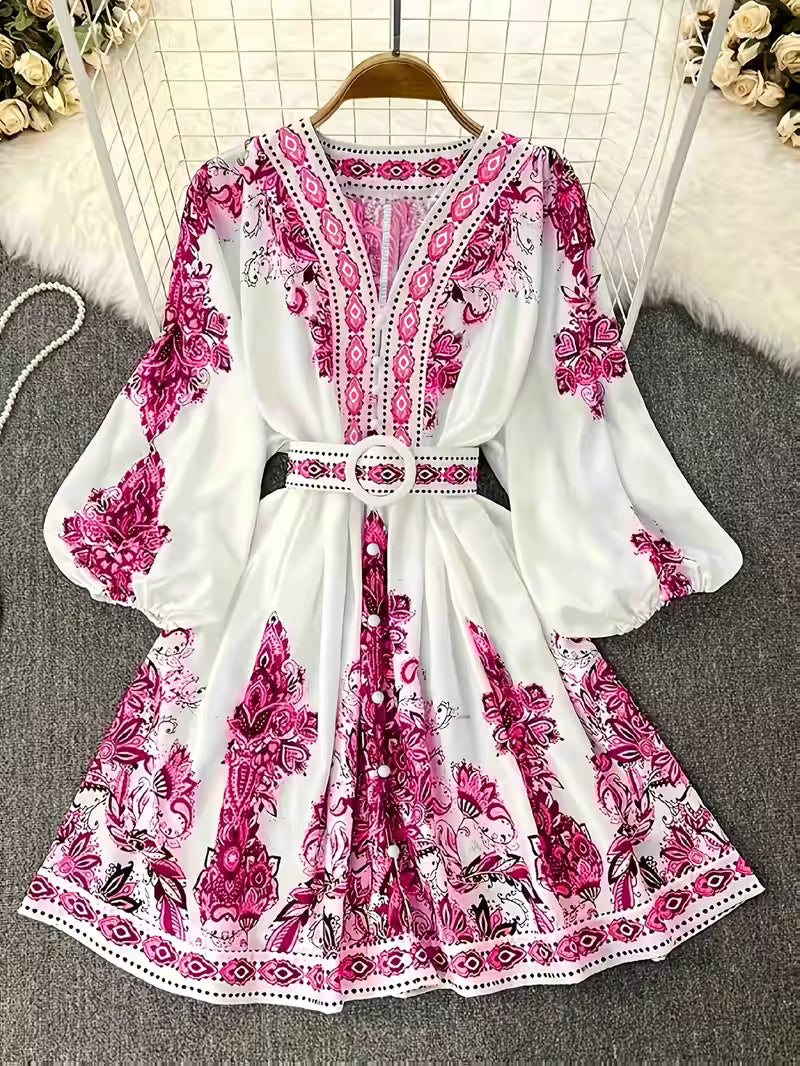 Women’s Floral Printed Flare Dress