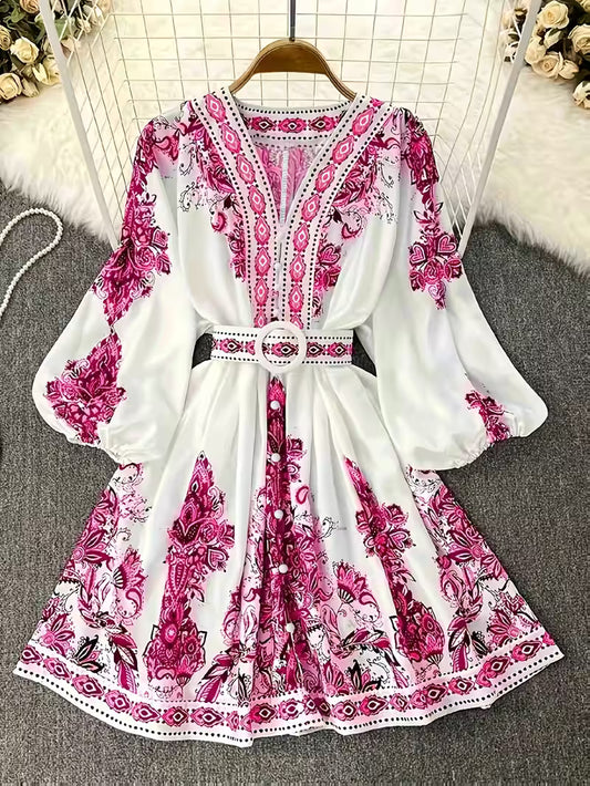 Women’s Floral Printed Flare Dress
