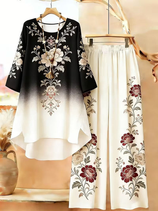 Retro Geometric Plus Size Co-Ord Set