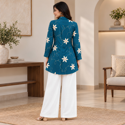 Women’s Floral Printed Shirt & Pants Set