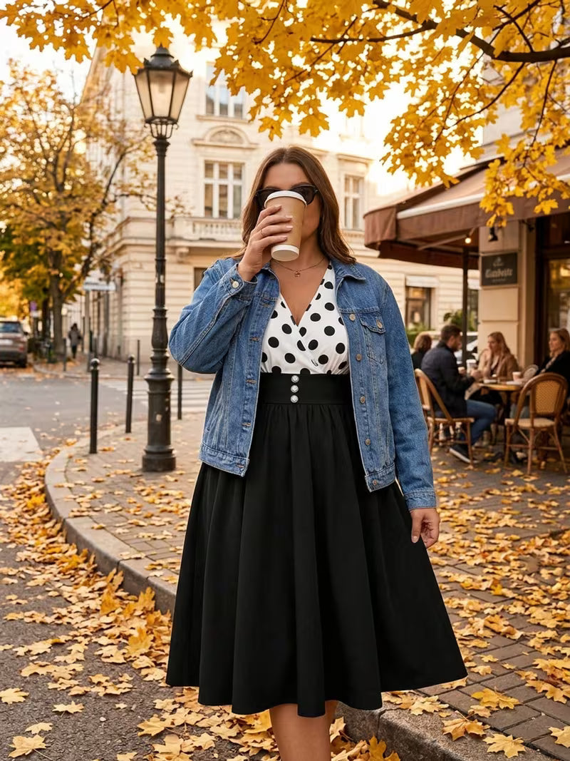 Elegant Floral Patchwork A-Line Dress