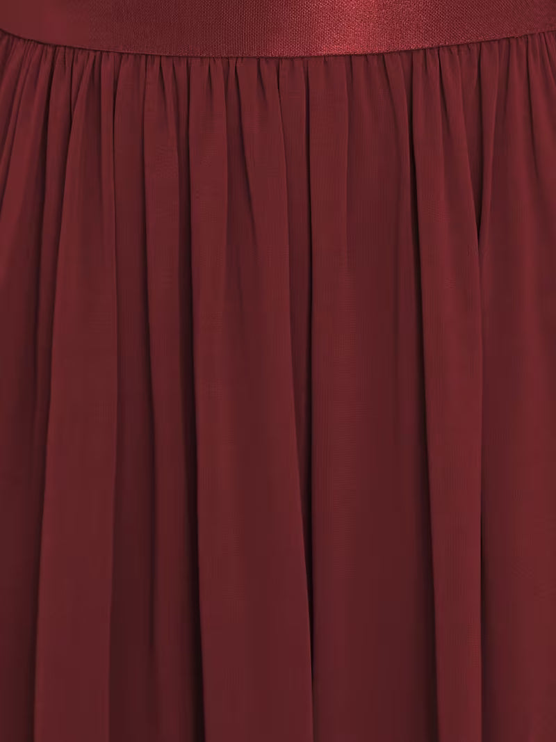 Women's Lace Round Neck Maxi Dress | Formal Party Wear