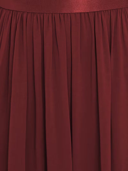 Women's Lace Round Neck Maxi Dress | Formal Party Wear