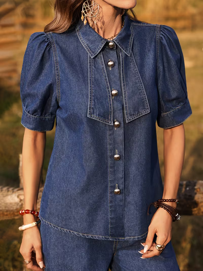 Women's Premium Embroidered Denim Co-Ord Set
