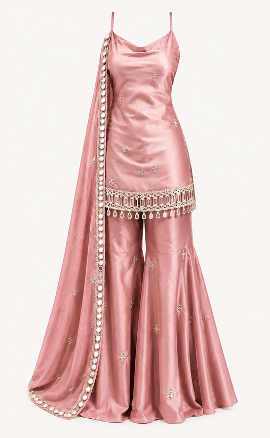 Women’s Premium Embroidered Sharara Set