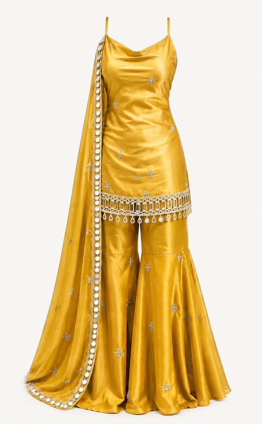 Women’s Premium Embroidered Sharara Set