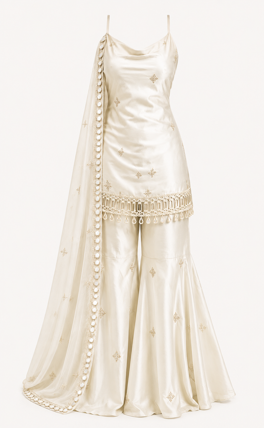 Women’s Premium Embroidered Sharara Set