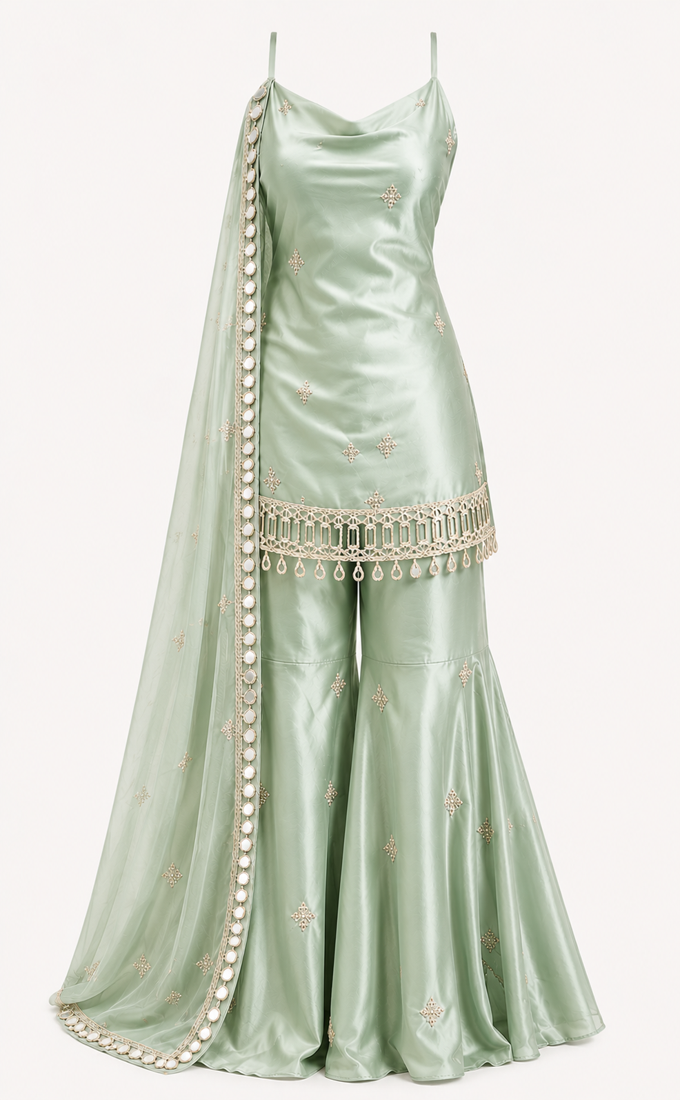Women’s Premium Embroidered Sharara Set
