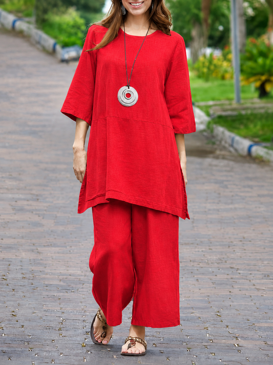 Stylish Solid Color Women's Outfit