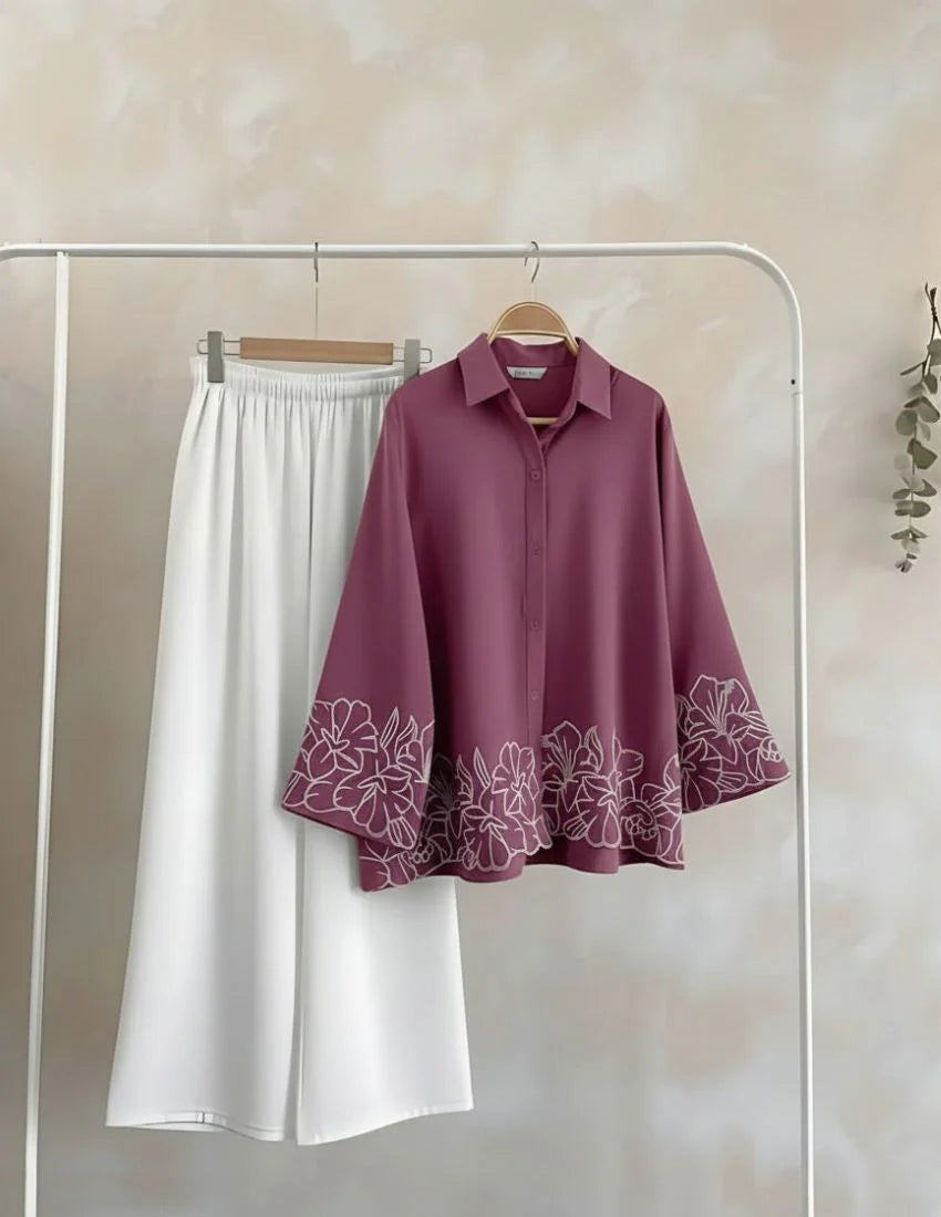 Elegant Embroidery Co-Ord Set