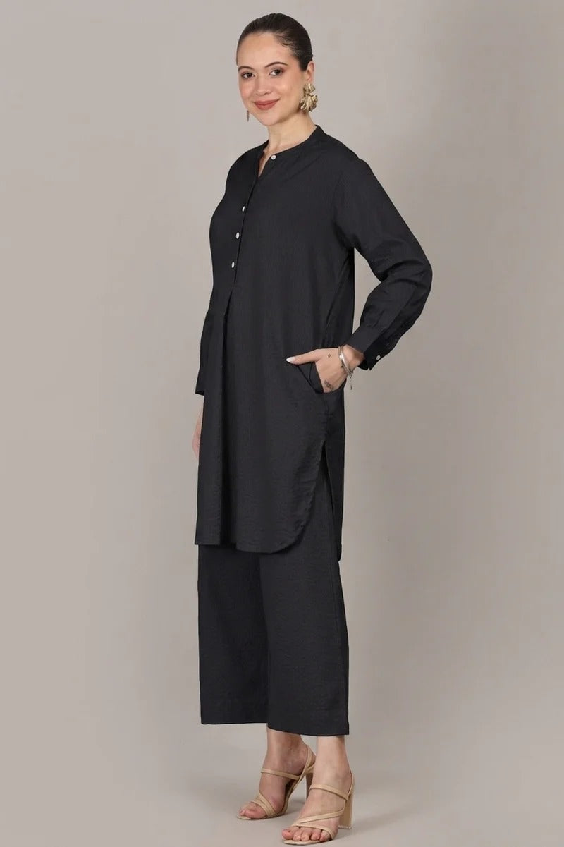Elegant Seersucker Cotton Co-Ord Set