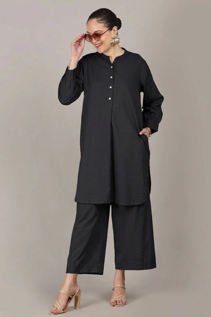 Elegant Seersucker Cotton Co-Ord Set
