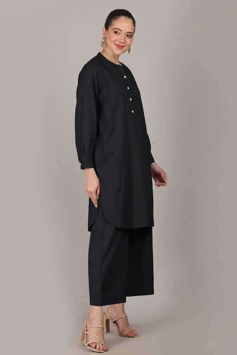 Elegant Seersucker Cotton Co-Ord Set