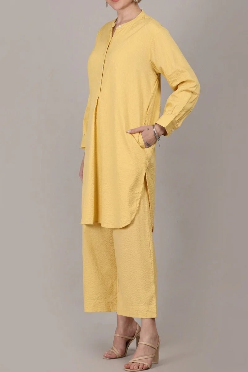 Elegant Seersucker Cotton Co-Ord Set