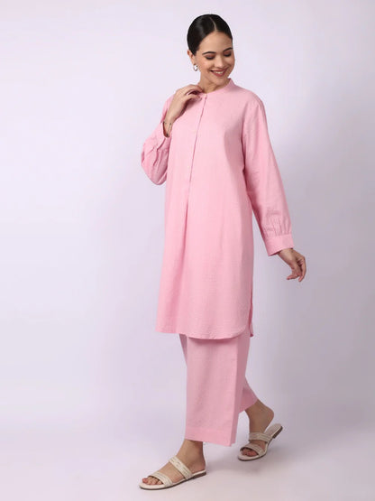 Elegant Seersucker Cotton Co-Ord Set