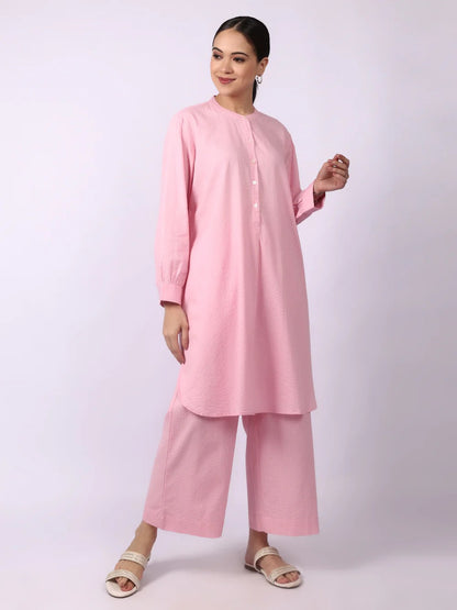 Elegant Seersucker Cotton Co-Ord Set