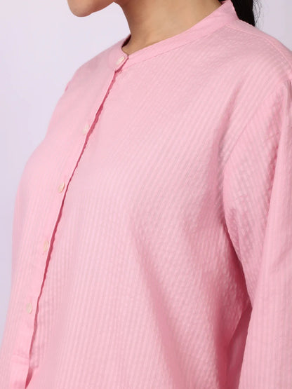 Elegant Seersucker Cotton Co-Ord Set