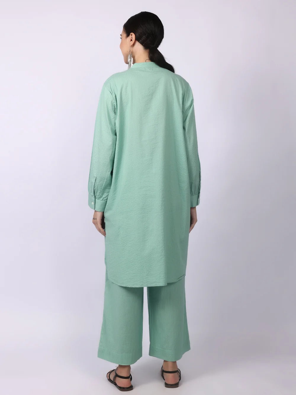 Elegant Seersucker Cotton Co-Ord Set