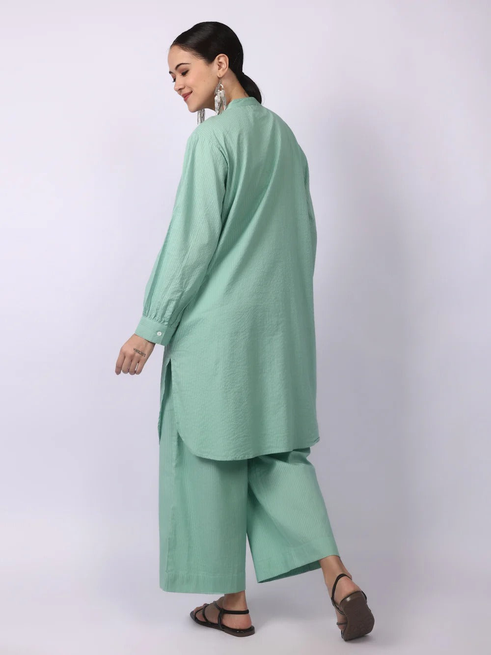 Elegant Seersucker Cotton Co-Ord Set