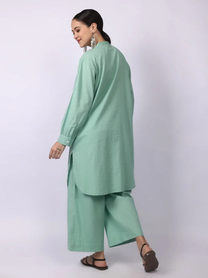 Elegant Seersucker Cotton Co-Ord Set