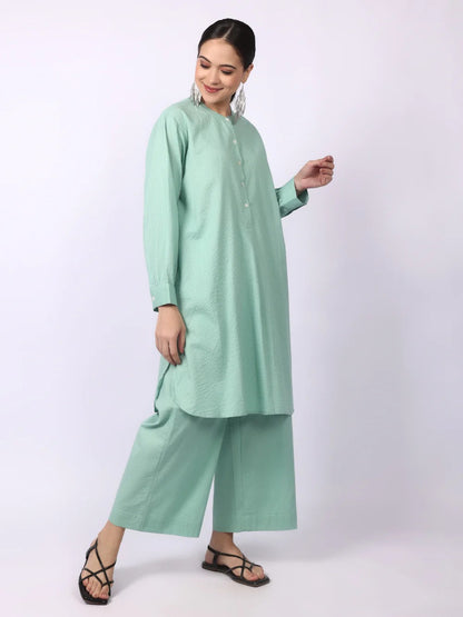 Elegant Seersucker Cotton Co-Ord Set